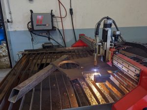 Plasma cutting 1 inch steel plate